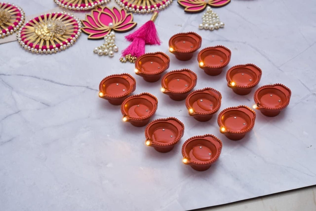 Water-Activated LED Diyas – Plastic Floating Lamps for Diwali & Home Décor