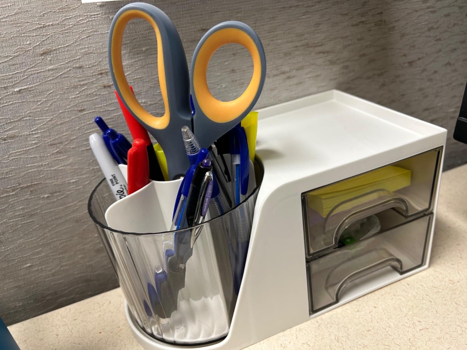 🌀 Smart 360° Rotating Desk Organizer | Stylish & Durable