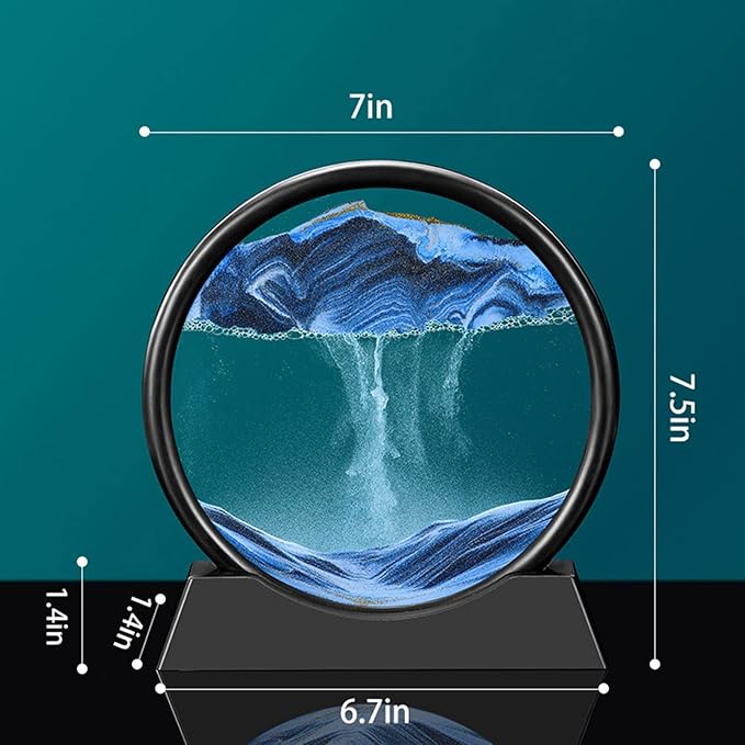 3D Deep Sea Moving Sand Art – Relaxing Kinetic Desk Décor