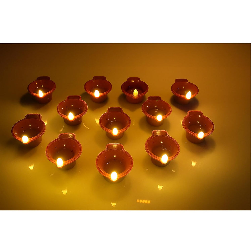 Water-Activated LED Diyas – Plastic Floating Lamps for Diwali & Home Décor