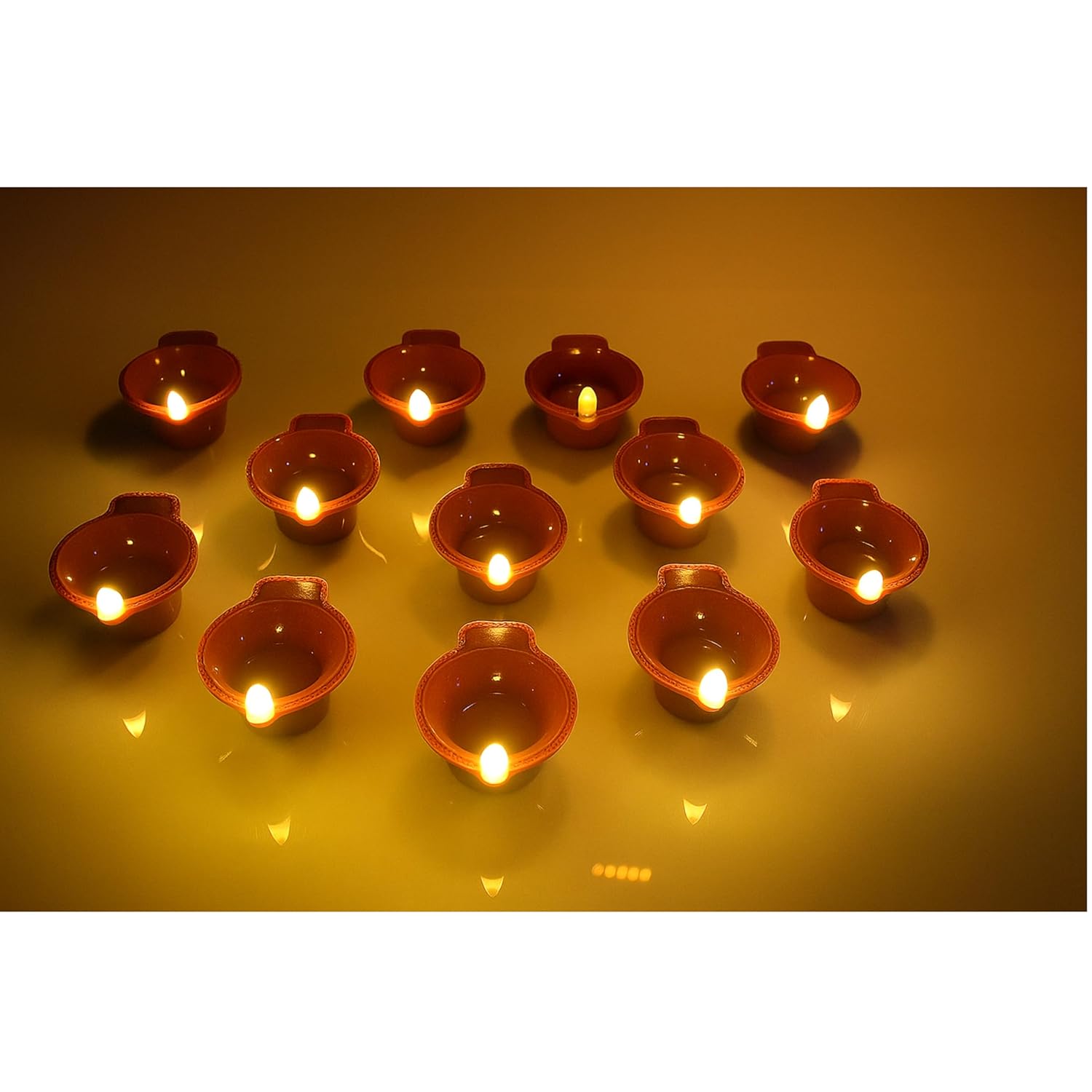 Water-Activated LED Diyas – Plastic Floating Lamps for Diwali & Home Décor