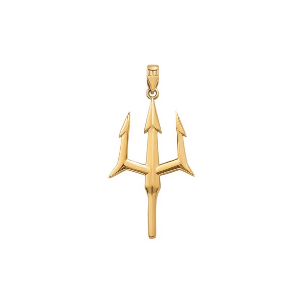 Men’s Gold Plated Trishul Pendant Necklace