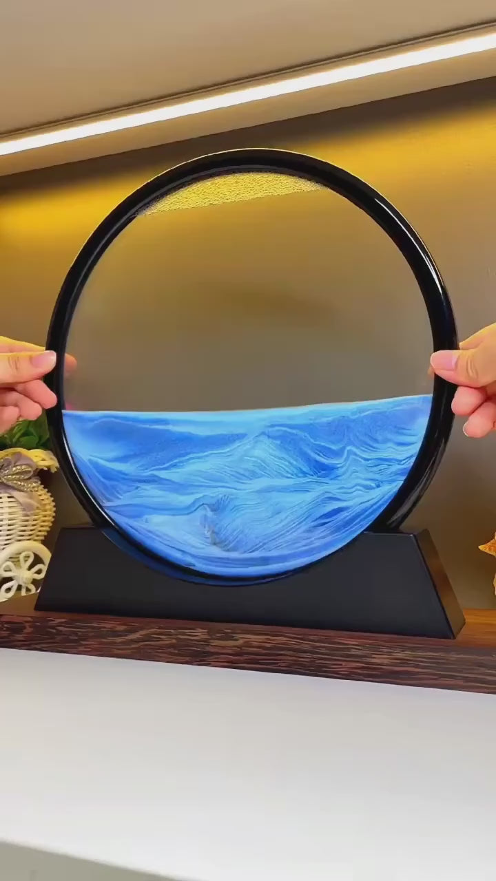 3D Deep Sea Moving Sand Art – Relaxing Kinetic Desk Décor